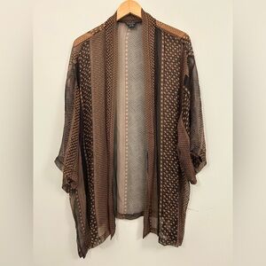 Banjara Kimono 100% Silk Boho 3/4 Sleeve One Size Kimono